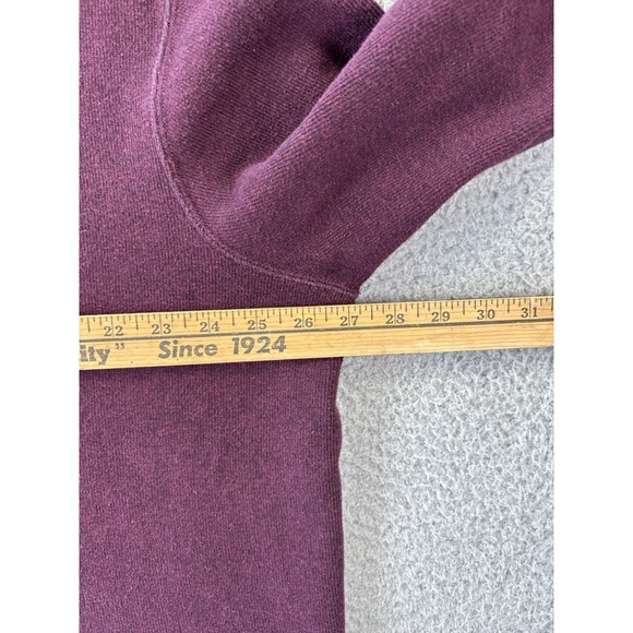 Polo Ralph Lauren Sweatshirt Mens XXL 2XL Burgundy Quarter Zip Cotton Casual - Picture 6 of 9